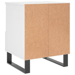 ZNTS Bedside Cabinet White 40x35x50 cm Engineered Wood 830636