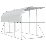 Against Wall Chicken Coop Silver 400 x 200 x 215 cm 3434736