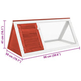 Animal Cage Red and white Fir wood, Plywood, Iron 98 x 50 x 41 cm 170854
