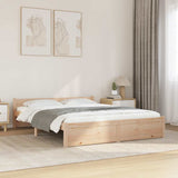 Bed Frame without Mattress Solid Wood 150x200 cm King Size King Size 815049