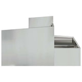 Garden Planter Silver 80 x 80 x 50 cm Galvanised Steel 873583
