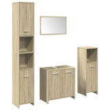 4 Piece Bathroom Furniture Set Sonoma Oak Engineered Wood 3324968