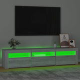 TV Cabinet with LED Lights Grey Sonoma 180x35x40 cm 3152760