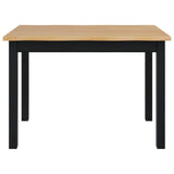 Dining Table EKAI Black 112 x 70 x 76.5 cm Solid Pine Wood 42037007