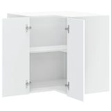 Kitchen Wall Corner Cabinet Porto White Engineered Wood 854097