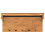 Wall-mounted Coat Rack SANDNES 87x30x42 cm Solid Wood Pine 4010472