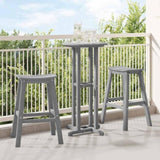 Garden Bar Set 3 pcs Light Grey HDPE 3335803