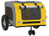 Pet Bike Trailer Yellow and Grey 54.5 x 120 x 161 cm 93847