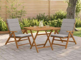 High Back Chair Cushion GEMERT 2 pcs 100% Polyester Grey 946092