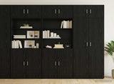 Storage Cabinet with Shelves Black Oak 70 x 42.5 x 225 cm 3446669