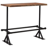 ZNTS Bar Table Solid Reclaimed Wood Dark Brown 120x60x107 cm 245383