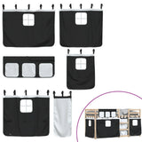 Bunk Bed without Mattress White&Black 90x200 cm Solid Wood Pine 3283928