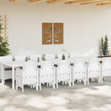Garden Dining Set 13 pcs White Polt rattan 3378785