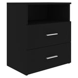 803274 Bed Cabinet Black 50x32x60 cm
