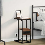 Bedside Cabinet Brown oak 41.5 x 26 x 60.5 cm Engineered wood 859609