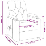 Massage Chair Taupe Fabric 339120