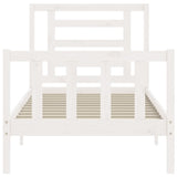 Bed Frame without Mattress White 90x200 cm Solid Wood Pine 3192867