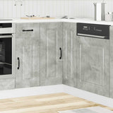 Kitchen Corner Base Cabinet Kalmar Concrete Grey Engineered Wood 853511