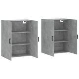 Wall Mounted Cabinets 2 pcs Concrete Grey 69.5x34x90 cm 3195623
