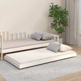 Bed Frame without Mattress White 75x190 cm Small Single Solid Wood Pine 823510