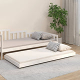 Bed Frame without Mattress White 75x190 cm Small Single Solid Wood Pine 823510