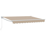 Retractable Awning Beige 3.5 x 2 m 100% Polyester and Aluminium 3418917