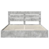 Storage Bed Concrete Grey 180 x 200 cm Engineered Wood 3411880