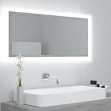 LED Bathroom Mirror Concrete Grey 100x8.5x37 cm Acrylic 804944