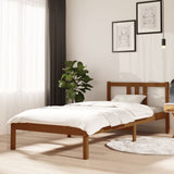 Bed Frame without Mattress Honey Brown Solid Wood 90x200 cm 814872
