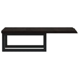 Basin Shelf Wall Mounted Steel and Solid Wood Oak 3302577