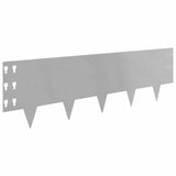 Lawn Edging 30 pcs 100 x 30 cm Steel Silver 8008640