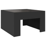 ZNTS Coffee Table with Infinity LED Black 50x50x30 cm 847603