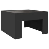 ZNTS Coffee Table with Infinity LED Black 50x50x30 cm 847603