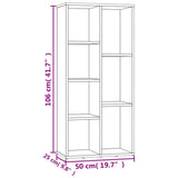 Book Cabinet Sonoma Oak 50x25x106 cm Engineered Wood 801110
