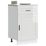 Kitchen Base Cabinet Porto High Gloss White Engineered Wood 853959