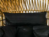 String Rattan Egg Chair, with Padded Seat Cushion - Sand/Black T3398P315393