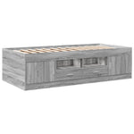 ZNTS Daybed with Drawers without Mattress Grey Sonoma 100x200 cm 3280242