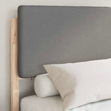 Bed Frame with Upholstered Headboard Light Grey 140 x 190 cm 3398164
