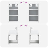 Bathroom Furniture Set 3 pcs White 33 x 34.5 x 160 cm 3406073