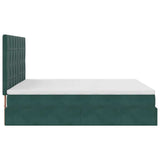 Ottoman Bed with Mattresses Dark Green 180x200cm Velvet 3313490