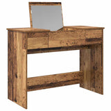 Cosmetic Table with Drawer with Mirror Old Wood 100 x 45 x76 cm 871669