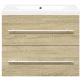 2 Piece Bathroom Furniture Set Sonoma Oak Engineered Wood 3325046