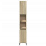 Bathroom Cabinet Sonoma Oak 30x30x190 cm Engineered Wood 847388