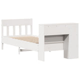 Bookcase Bed without Mattress White 100x200cm Solid Wood Pine 3323198