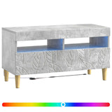 LED TV Cabinet Concrete Grey Engineered Wood 897218