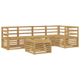 Outdoor Sofa Set 6 pcs White 59 x 59 x 37 cm Solid Acacia Wood 3391854