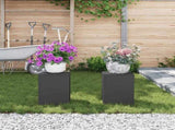 Plant Stand 2 pcs Black 24 x 24 x 35 cm Steel 865806
