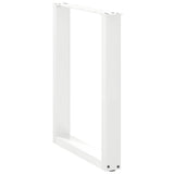 Dining Table Legs U-Shaped 3 pcs White 70x cm Steel 4013201