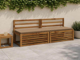 2-Piece Bench Cushions SOEST 2 pcs 100% Polyester Taupe 949075
