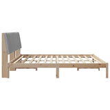 Bed Frame with Headboard Brown 200 x 200 cm Solid Pine Wood 3394398